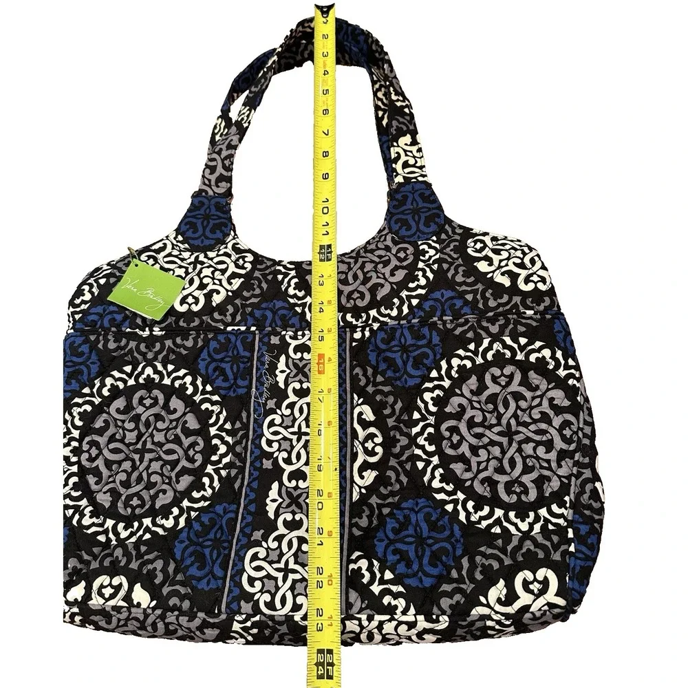 NEW Vera Bradley Blue Canterberry Cobalt Retired Print Laptop Carryall Bag NWT